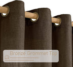 Dark Brown 72 inch Linen Curtains - Image 4