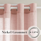 H.VERSAILTEX Linen Curtains 90 inches Long Linen Curtains/Natural Linen Blended - Image 2