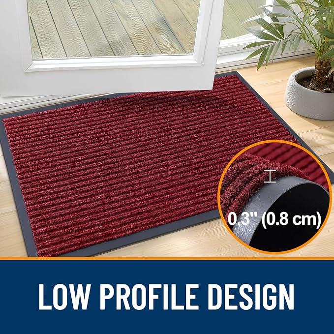 OLANLY Front Door Mat 40x32, Waterproof Heavy-Duty Indoor Outdoor Doormat | - Image 4