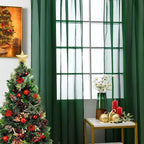 SpaceDresser Sheer Voile Window Treatment Rod Pocket Curtain Panels - Image 5