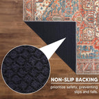 Keen Home Design 6x9 Rug - Machine Washable Area Rug with Non-Slip Backing, Ideal for Living Room, Dining Room, Bedroom - Vintage, Easy Clean, Durable, Low Pile Rug - (6' x 9')