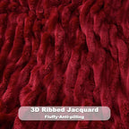 NEWCOSPLAY Fleece Ribbed Cozy Throw Blanket - Image 5