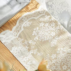 YJ YANJUN Vintage Lace Curtains 120 Inches Long-Antique Floral Ivory Privacy - Image 5