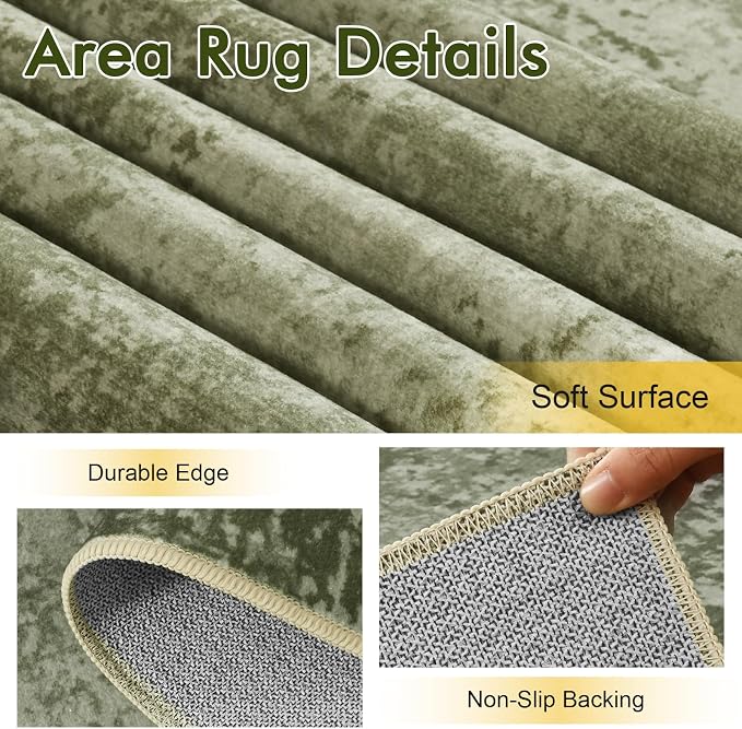 4x6 Ft Area Rugs for Living Room, Soft Non-Slip Washable Rugs Modern Abstract - Image 6