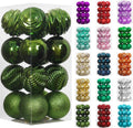 XmasExp 16ct Christmas Ball Ornaments Shatterproof Christmas Ornaments Set Decorations for Xmas Tree Balls 80mm/3.15" (Dark Green)