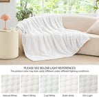 BEDELITE White Throw Blanket for Couch, Soft Cozy Gifts for Women, 50 * 60 | 3D - Image 7