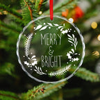 Personalized Christmas Ornaments - Custom Picture & Text Ornaments for Christmas 2024, Baby's 1st Christmas Ornament with Picture for Xmas Tree Custom Gifts for Family, Mom, Dad, Friend (Crystal)