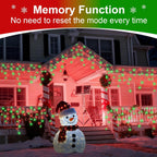 QITONG 400 LED Icicle Lights Red and Green