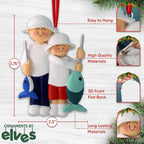 Personalized Family Christmas Ornament - Custom Ornaments Father and Son Fishing Decor Hanging Ornament for Christmas Tree