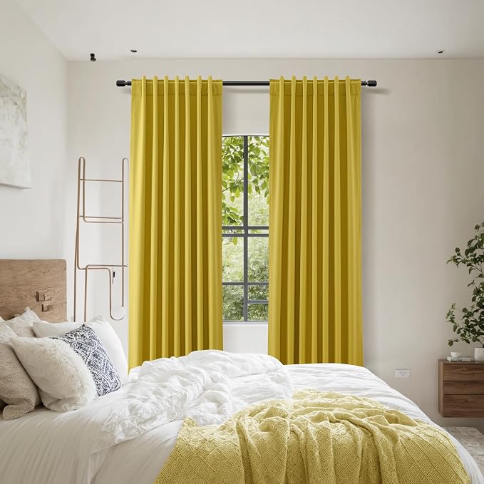 100% Blackout Curtains 84 Inch Length 2 Panels Set - Image 9