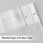 MIULEE Greyish White Back Tab Blackout Curtains 52x102 Inch Long 2 Panels | Rod - Image 4