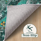 SERISSA 4ft Washable Non Slip Round Boho Area Rug - Image 4