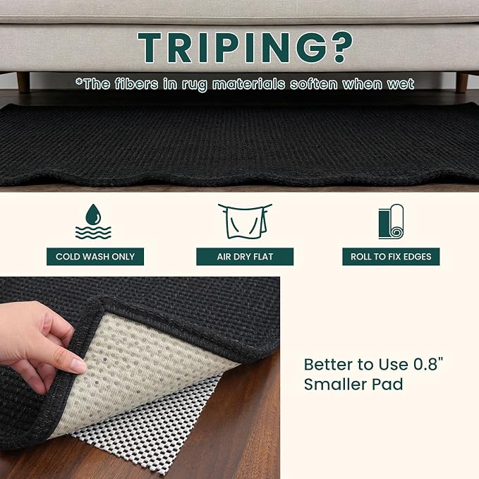 KOZYFLY Runners for Hallways 2x6 ft Washable Kitchen Runner Non Slip Rubber - Image 7