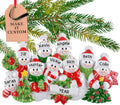 Personalized Large Family of 9 Ornament 2025 | Free 24h Customization | Laser Engraved Snowman Christmas Ornaments for Tree | Custom Gift Wrapped Festive Holiday Keepsake for Nine Persons
