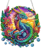 SENQAO Dragon Diamond Art Hanging Kit for Adult, Special Shaped Rhinestone, Double Sided DIY Acrylic Diamond Art Painting Window Pendants Home Garden Wall Hanging Kits Hanging Ornament