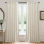 RYB HOME Light Filtering Linen Sheer Curtains 72 inch Long by RYBHOME