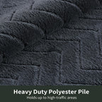 Stiio Dirt Trapper Door Mat 32x47 Inches, Front Doormat Indoor Outdoor Entrance Low Pile, All-Season, All-Weather Absorbent Entry Rug, Washable Non Slip Rug for Entryway, Dark Grey