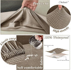 CALBODE 12Pcs Outdoor Stretch Cushion Covers, Waterproof Outdoor Chair Cushion - Image 3