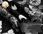 dueeia Moon Phase Witchy Tapestry Wall Hanging Snake Witch Occult Black and White Dark Tapestries for Bedroom Aesthetic Living Room Wall Decor (90.6"x70.9")