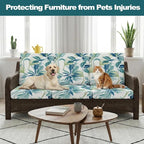 CALBODE 8 Pcs Stretch Outdoor Seat Cushion Covers, Washable Reusable, - Image 6