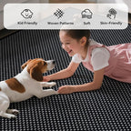 Kitchen Runner Rug Mat Non Slip Hallway Runner Washable Black 2x6 ft | Boho - Image 4