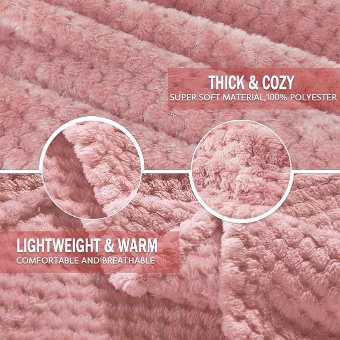 Exclusivo Mezcla Large Waffle Fleece Throw Blanket - Image 5