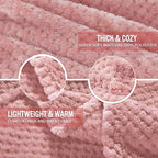 Exclusivo Mezcla Soft Waffle Fleece Bed Blanket Twin XL Size, Cozy Fluffy Design - Image 7