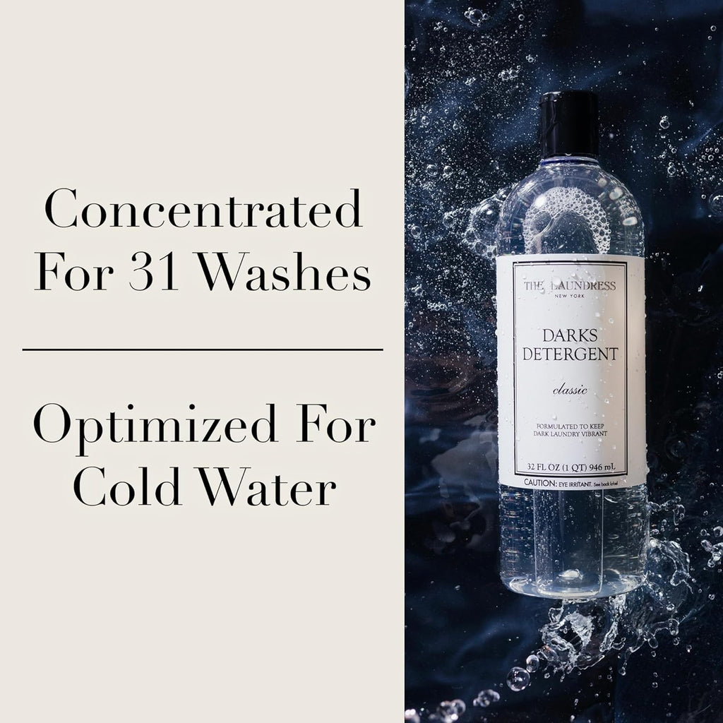 The Laundress Darks Detergent, Concentrated Laundry Detergent Liquid, For Rich Vibrant Colors, Tough on Stains, Classic Scent, 32 oz.