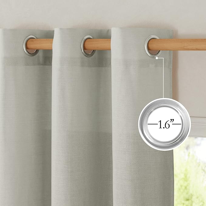 NICETOWN Linen Curtains 96 inches Long - Image 2