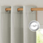 NICETOWN Linen Curtains 96 inches Long - Image 2
