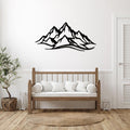 METALPLEX Mountain Range Metal Wall Art - Fade-Resistant and Rust-Free Indoor & Outdoor Aluminum Composite Wall Decor - Home Decor Wall Art For Living Room and Bedroom Decorations - Black (30" x 14")