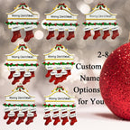 2025 Personalized Christmas Ornaments Family of 2/3/4/5/6/7/8,Custom Christmas Stoking Ornaments Deorations with Names,Customized Xmas Ornament Tree Deorations,Personalized Xmas Ornament Gifts