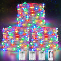 3 Pack Fairy Lights Battery Operated with Remote Control Timer, 26 FT 80 LED String Lights Outdoor Indoor, 8 Mode Twinkle Lights for Christmas Party Wedding Birthday Bedroom Decoration (Multicolor)