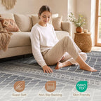 cotiled Boho 5x7 Area Rugs for Living Room: Soft Moroccan Washable Rug | Solve - Image 3