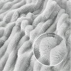 Exclusivo Mezcla Striped Twin Size Fleece Blanket - Image 5