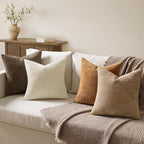 MIULEE Soft Decorative Chenille Fall Pillow Covers Brown 16x16 Pack of 4 | - Image 3