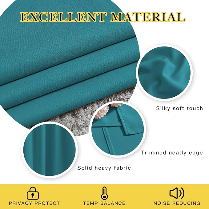 NICETOWN Blackout Curtains & Drapes Extra Long 120" - Image 4