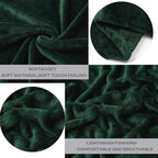Forest Green Fleece Plush Throw Blanket 60"x80"for Couch Fuzzy Cozy Flannel | - Image 4