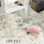 10x12 Area Rug Living Room: Modern Washable Soft Carpet Ash Brown | - Image 8