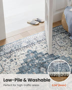 AMADA HOMEFURNISHING Round 6ft Area Rugs, Low-Profile Washable Rug - Image 8