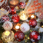 Sea Team 80mm/3.15" Set of Colorful Painted Sparkling Ornaments and Hanging Balls for Christmas Tree - 16 Pieces