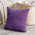 Fancy Homi 2 Packs Purple Samll Decorative Throw Pillow Covers 14x14 Inch - Image 2