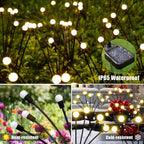 Solar Garden Lights Outdoor, 10 Pack 60LED Waterproof Solar Powered Lights for Yard Pathway Patio, Swaying Lawn Decor as Gardening Gifts for Women Holiday