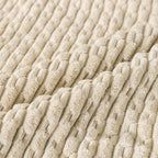 Set of 4 Beige Decorative Throw Pillow Covers 18x18 Inch Corduroy Pillow Covers - Image 6