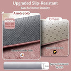Amdrebio Blush Pink Fluffy Kids Area Rug 5x7 - Image 5