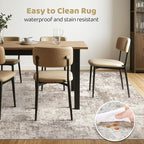 LOONGRUG 7x10 Area Rug Washable Large Neutral Modern Living Room Rugs | - Image 6