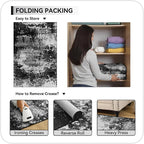 Black Washable Rug 6x9 Area Rugs - Image 8