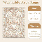 SERISSA 8x10 Washable Non Slip Boho Area Rug - Image 6
