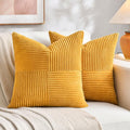 Fancy Homi 2 Packs Gold Yellow Samll Decorative Throw Pillow Covers 12x12 Inch by Fancy+Homi