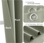 MIULEE Blackout Curtains for Bedroom 2 Panels 40 x 48 Inch Long Sage Green | - Image 4